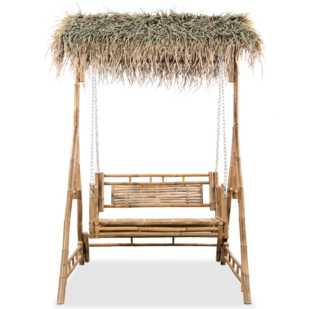 2-Sits Hammock Med Palmblad Bambu 202 Cm