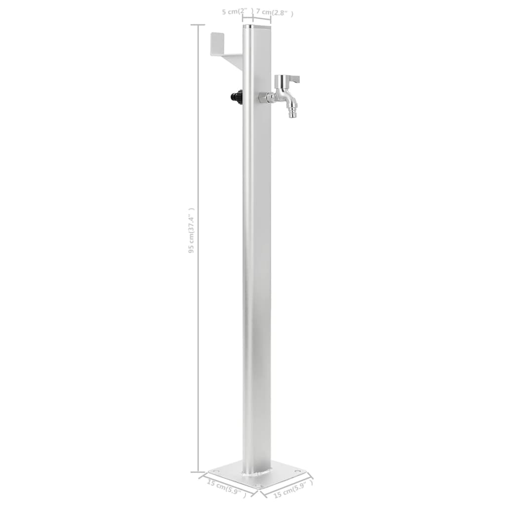 Vattenpost För Trädgården 95 Cm Aluminium