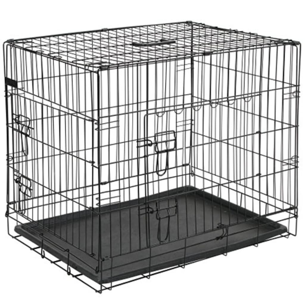 @Pet Transportbur Metall 92,5X57,5X64 Cm Svart 15003