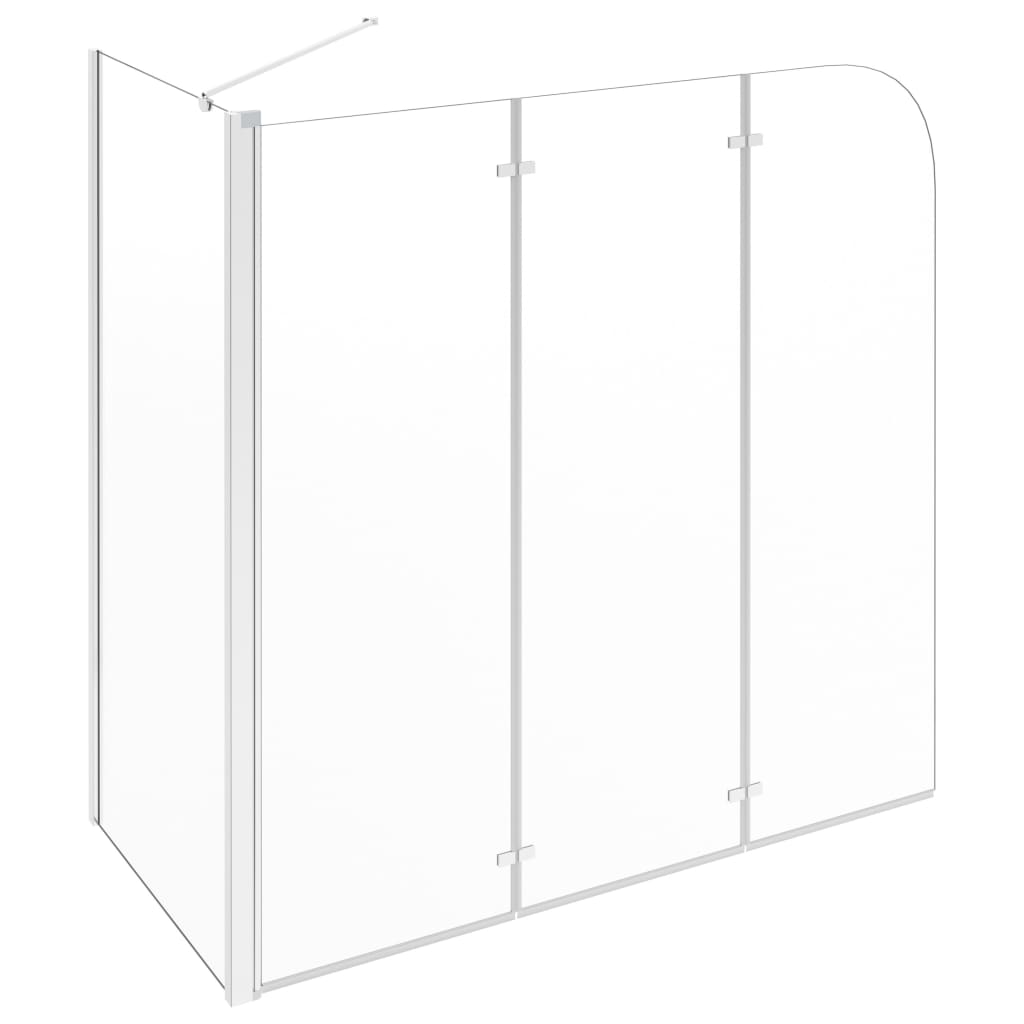 Badkarsvägg 120X69X130 Cm Härdat Glas Transparent