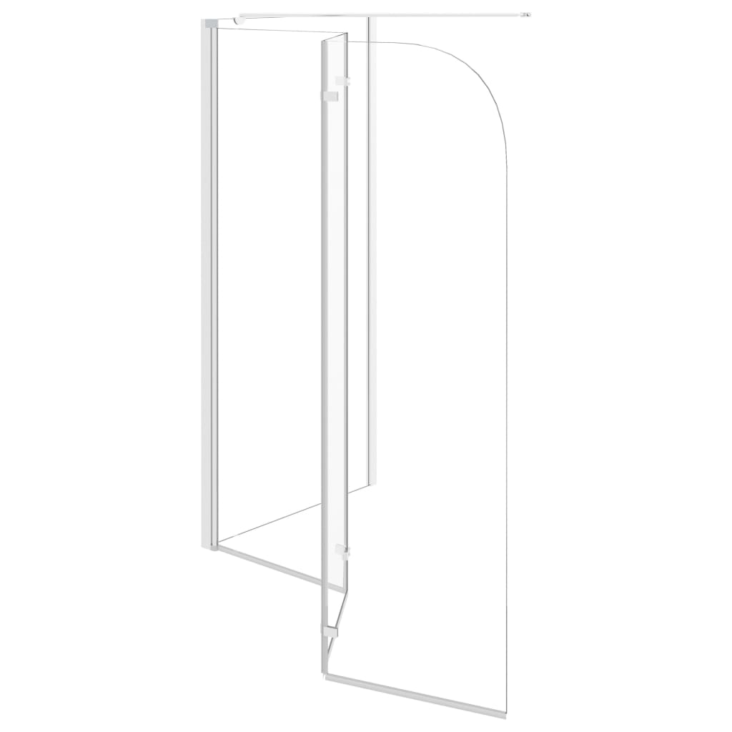 Badkarsvägg 120X69X130 Cm Härdat Glas Transparent