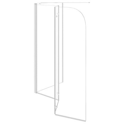 Badkarsvägg 120X69X130 Cm Härdat Glas Transparent