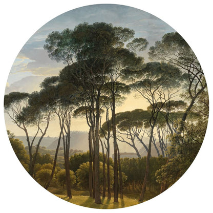 Wallart Tapet Cirkelformad Umbrella Pines In Italy 190 Cm