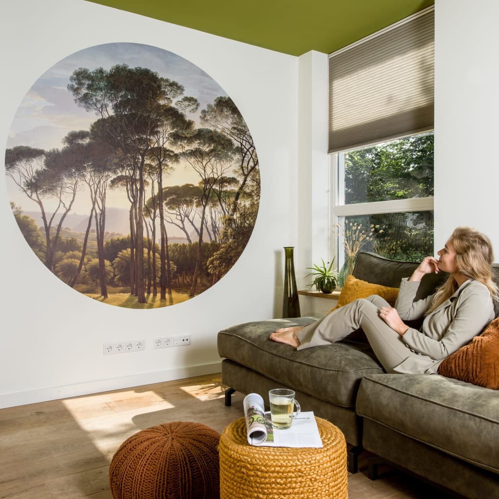 Wallart Tapet Cirkelformad Umbrella Pines In Italy 190 Cm