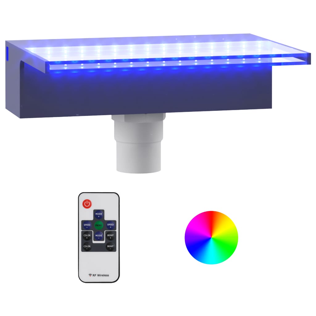 Vattenfall Med Rgb Led Akryl 30 Cm