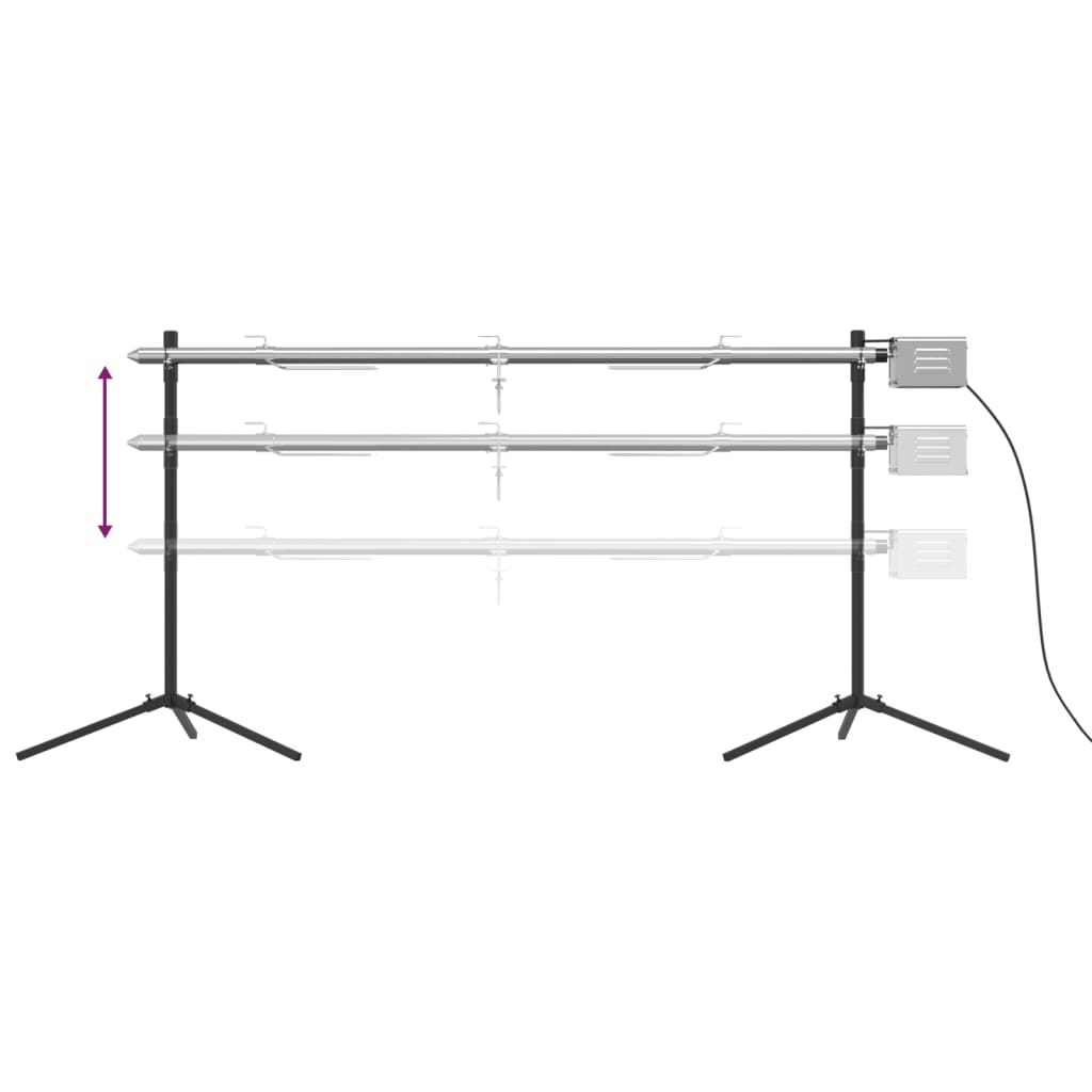 Automatisk Grill Med Motor Rostfritt Stål 150X46,5X82,5 Cm