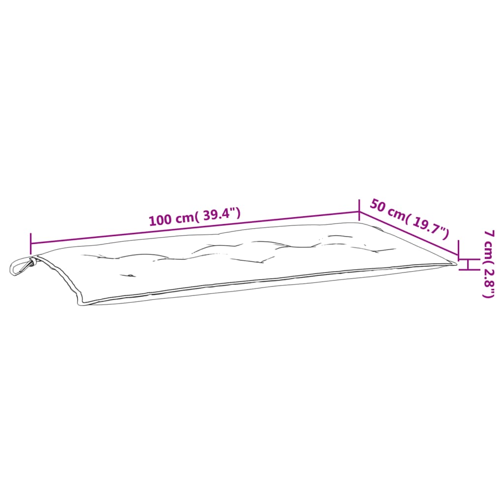 Bänkdynor 2 St Blå&Vit Randig 100X50X7 Cm Tyg