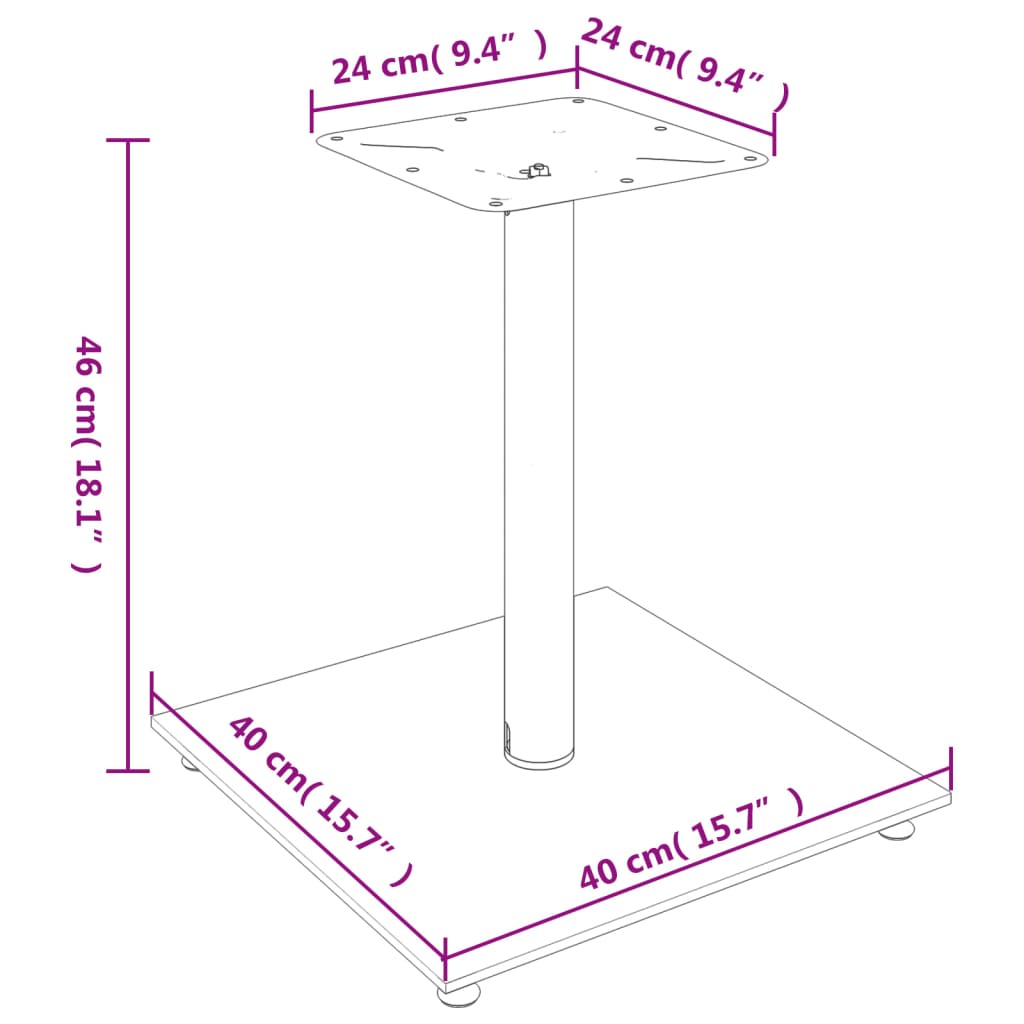 Vidal Högtalarstativ 2 St Härdat Glas 3-Pelardesign