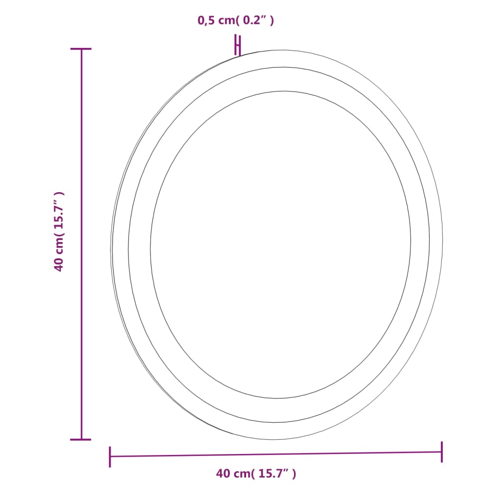 Badrumsspegel Led Rund