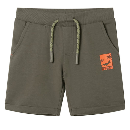 Barnshorts Med Snöre Mörk Khaki 140