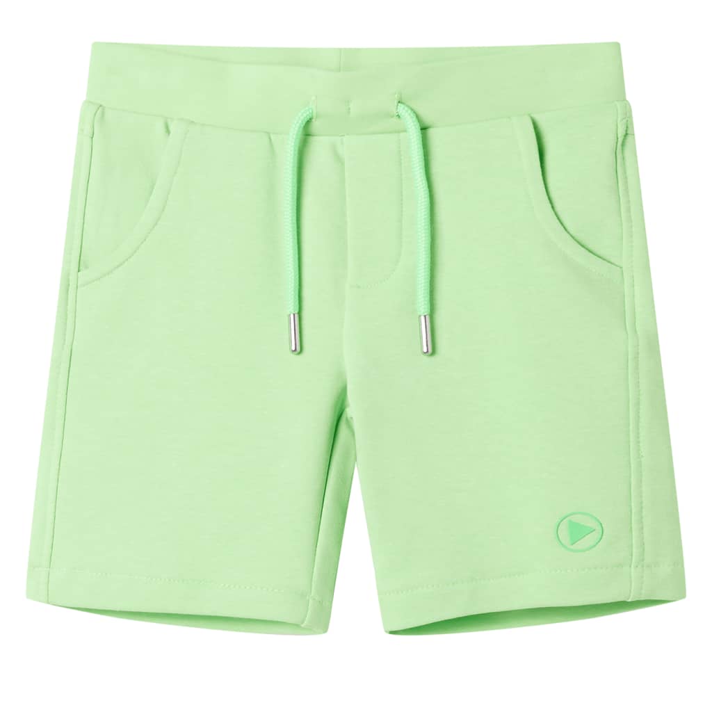 Barnshorts Fluogrön 128