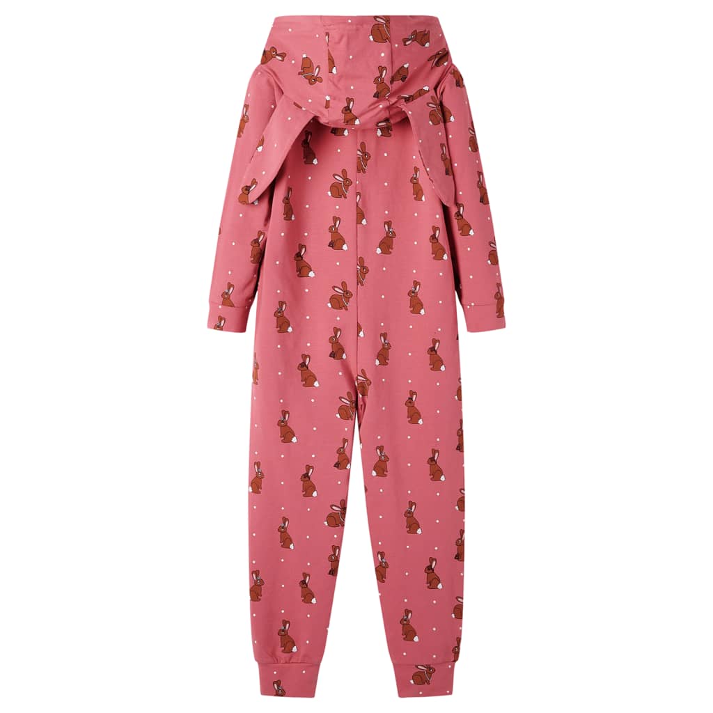 Barnpyjamas Med Huva Gammelrosa 140