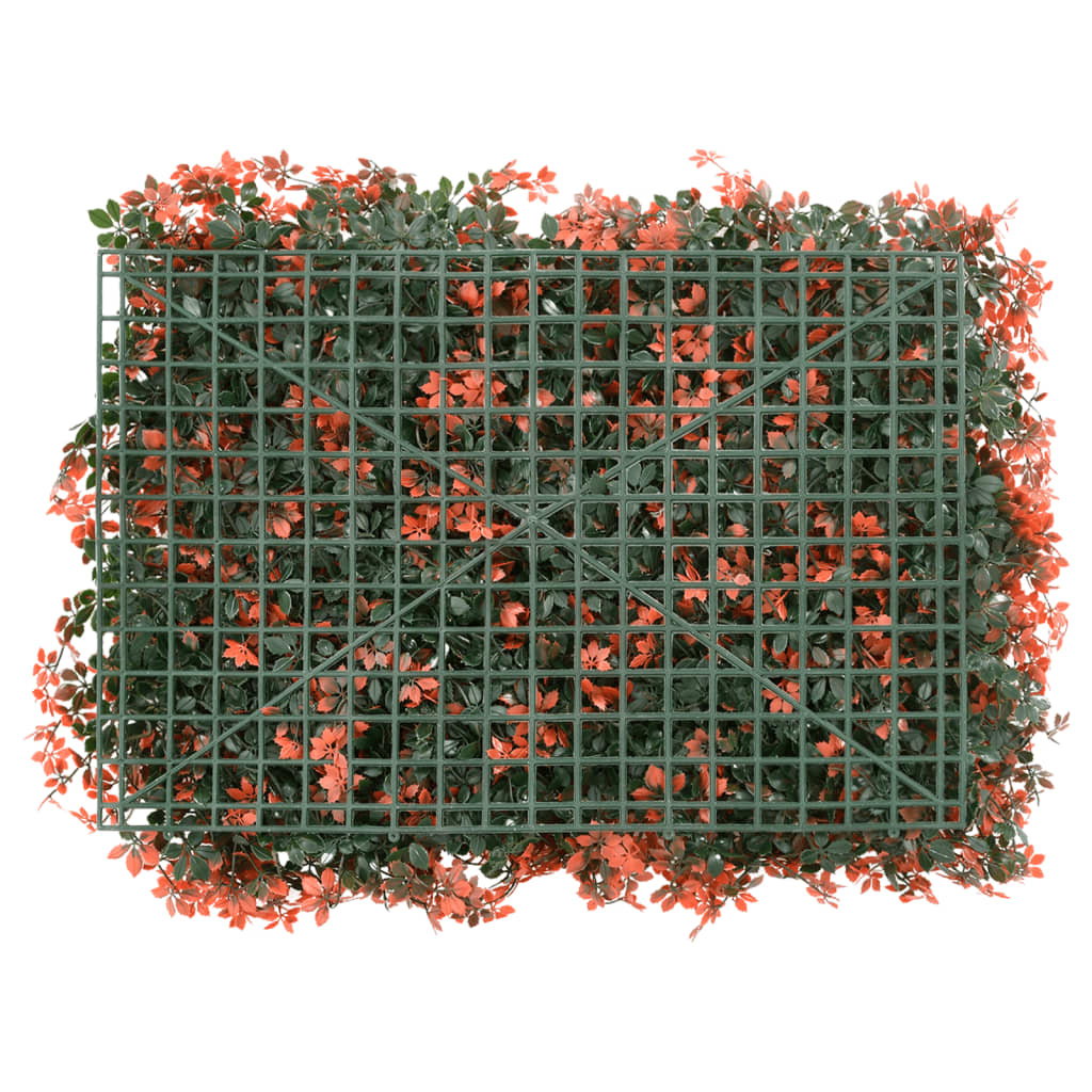   Konstväxt Lönnlöv Växtvägg 6 St Ljusröd 40X60 Cm